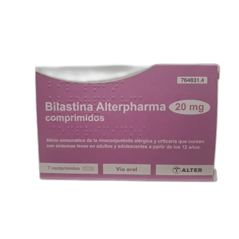 Imagen de BILASTINA ALTERPHARMA 20 mg 7 COMPRIMIDOS