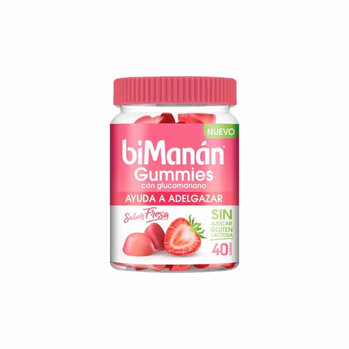 Imagen de Bimanán Gummies con Glucomanano 40 Gominolas Sabor Fresa