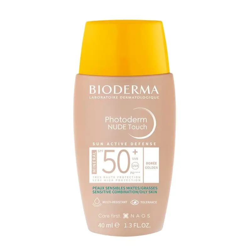 Imagen de Photoderm Bioderma Nude Touch SPF50+ Tono Dorado 40 Ml