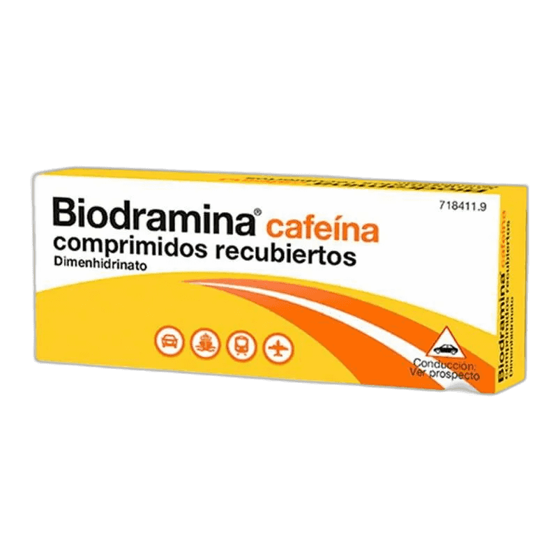 Imagen de BIODRAMINA CAFEINA 12 COMPRIMIDOS RECUBIERTOS