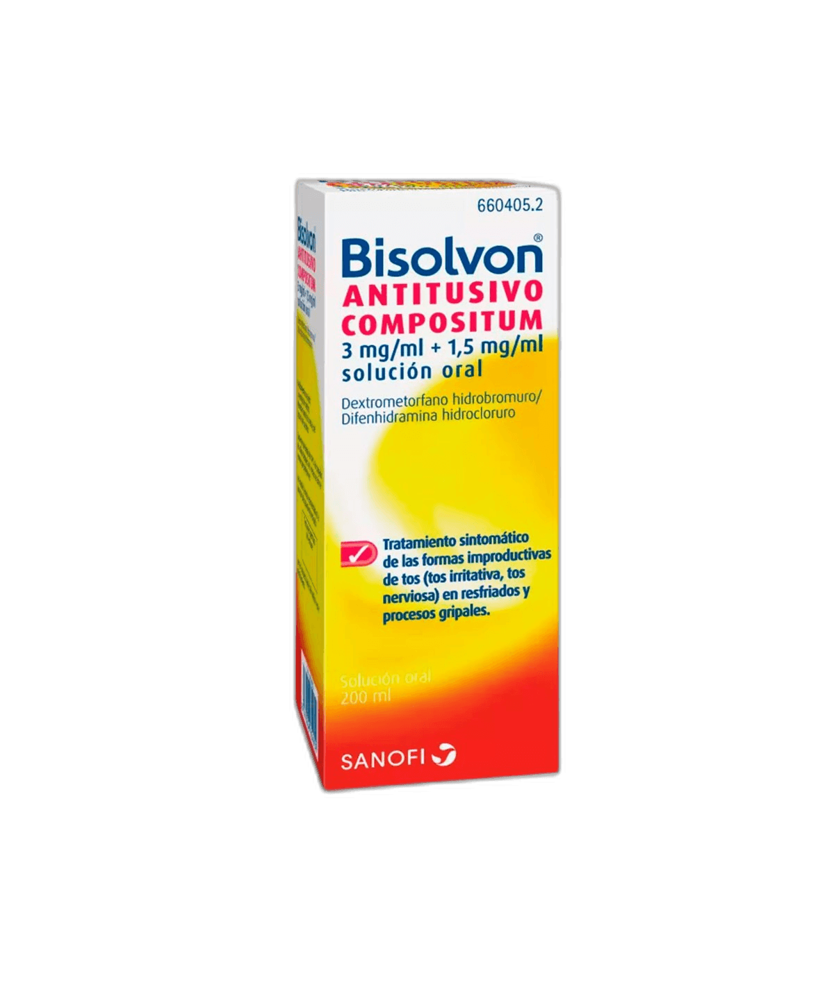 Imagen de BISOLVON ANTITUSIVO COMPOSITUM 3 mg/ml + 1,5 mg/ml SOLUCION ORAL 1 FRASCO 200 ml