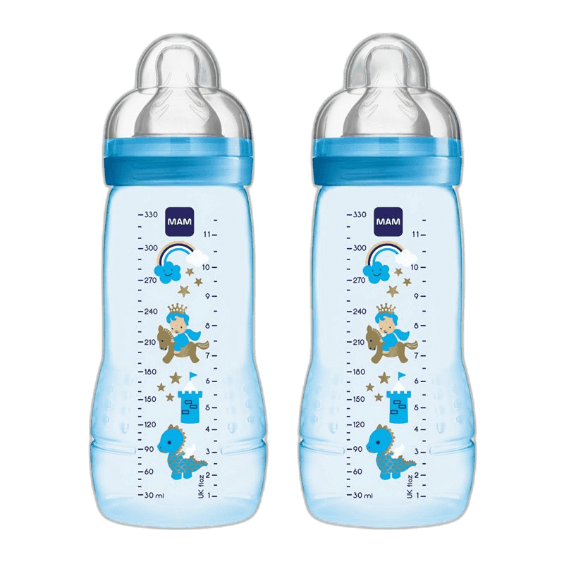 Imagen de BOTTLE BIBERON MAM EASY ACTIVE 2 UNIDADES 330 ML COLOR AZUL