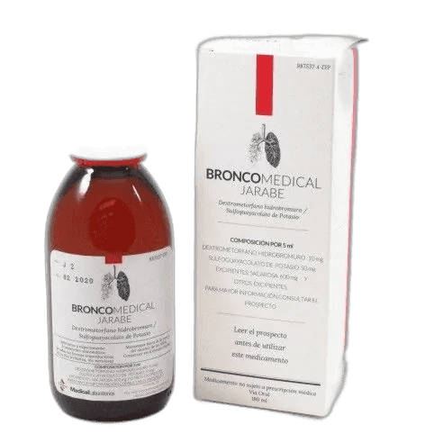 Imagen de BRONCOMEDICAL CON SULFOGUAYACOL 2 mg/ml + 10 mg/ml JARABE 1 FRASCO 180 ml