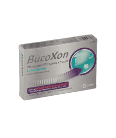 Imagen de BUCOXON 20 mg 18 PASTILLAS PARA CHUPAR (SABOR MENTA)