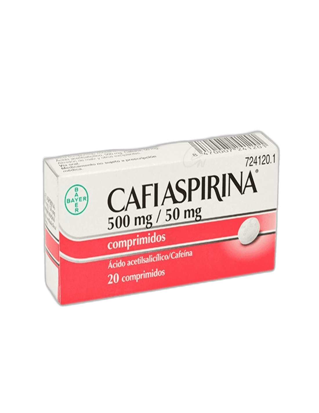 Imagen de CAFIASPIRINA 500 mg/50 mg 20 COMPRIMIDOS