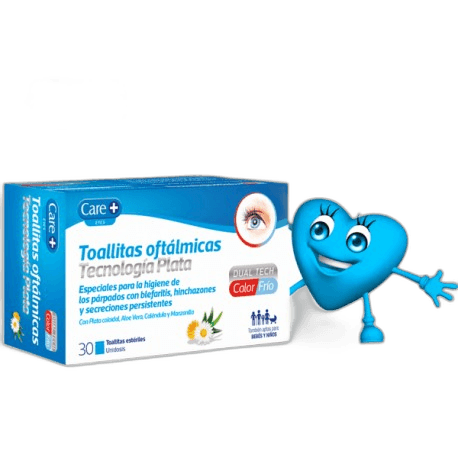 Imagen de CARE+ TOALLITAS OFTALMICAS TECNOLOGIA PLATA 30 UNIDADES