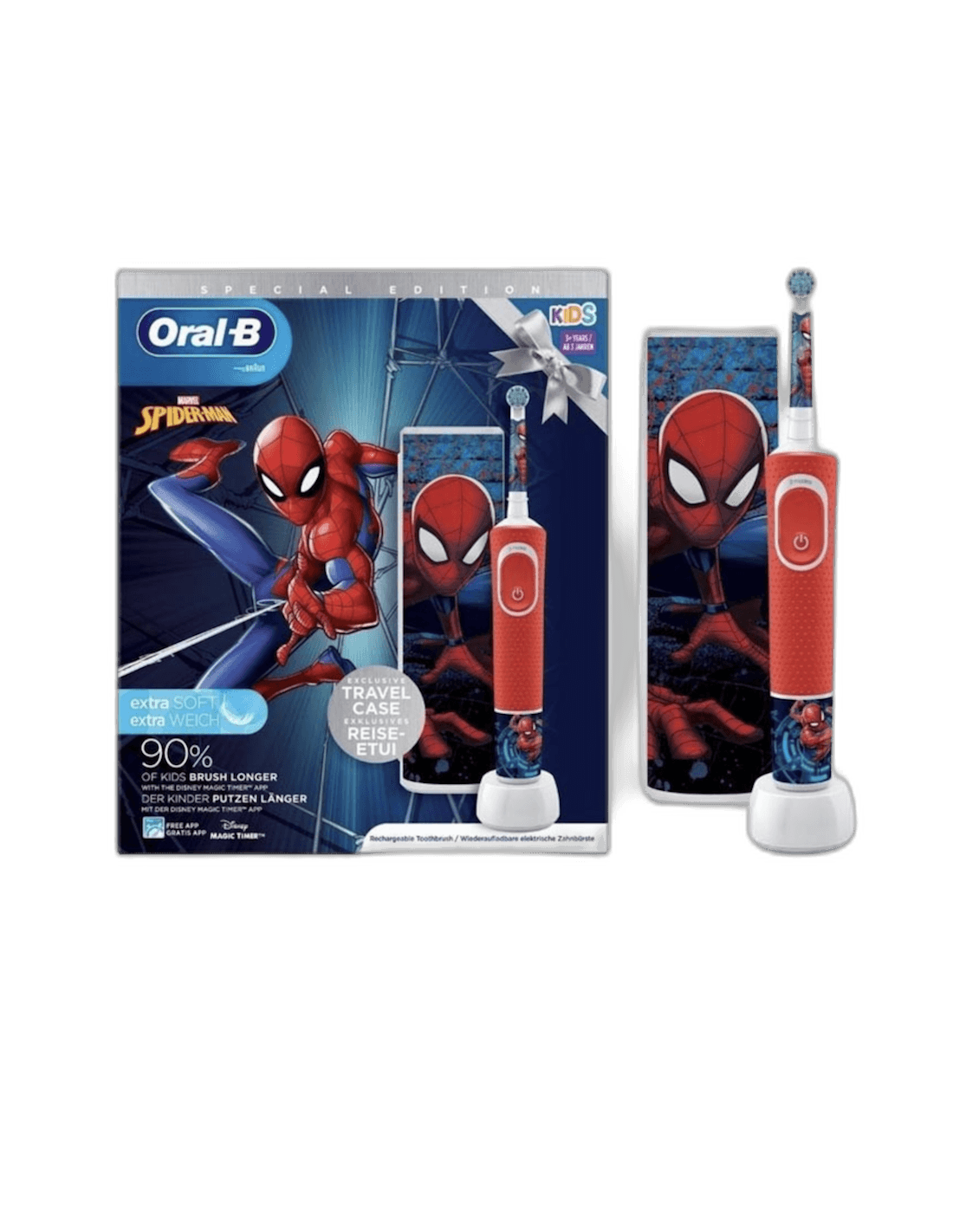 Imagen de CEPILLO DENTAL ELECTRICO RECARGABLE INFANTIL ORAL-B SPIDERMA