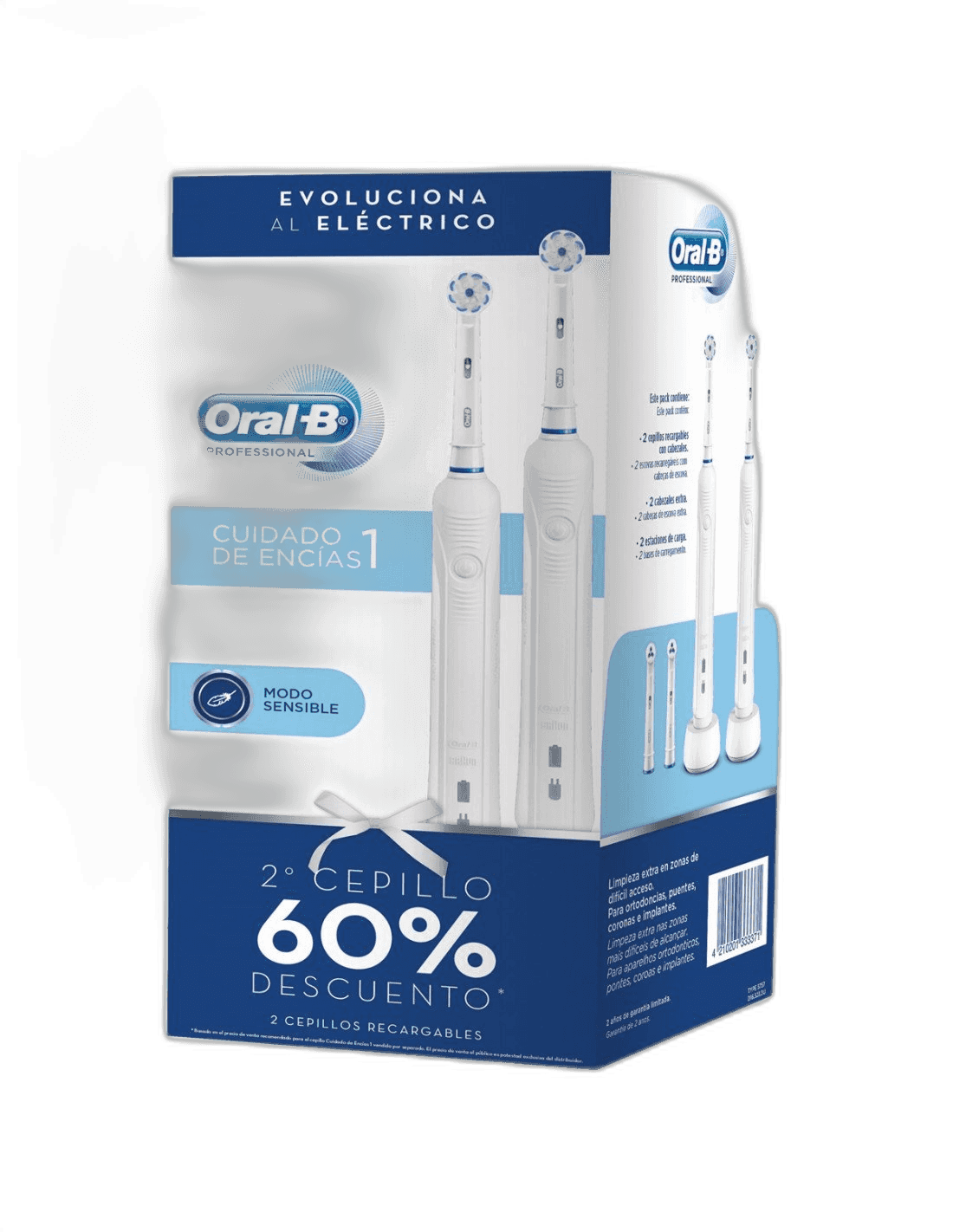 Imagen de CEPILLO DENTAL ELECTRICO RECARGABLE ORAL-B PROFESSIONAL1 CUI