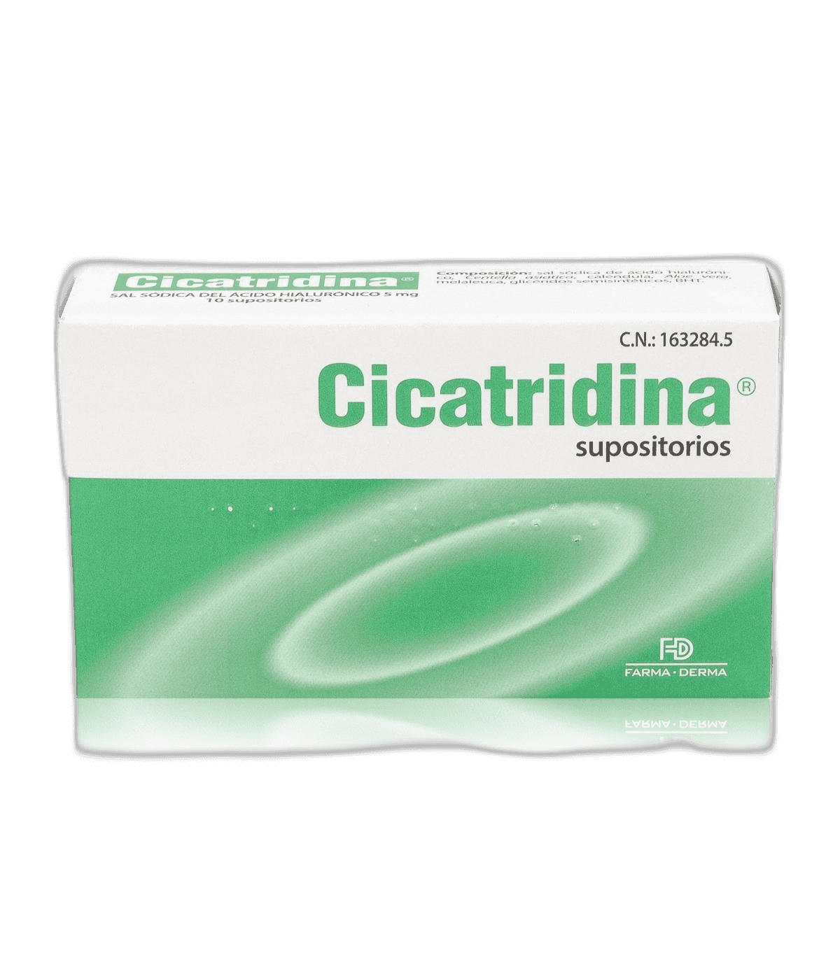 Imagen de CICATRIDINA 5 MG 10 SUPOSITORIOS