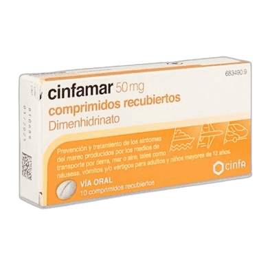 Imagen de CINFAMAR 50 mg 10 COMPRIMIDOS RECUBIERTOS