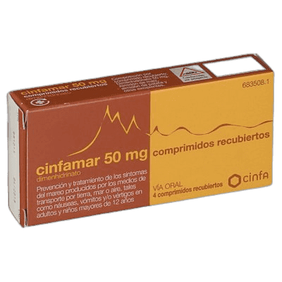 Imagen de CINFAMAR CAFEINA 50 mg/50 mg 4 COMPRIMIDOS RECUBIERTOS