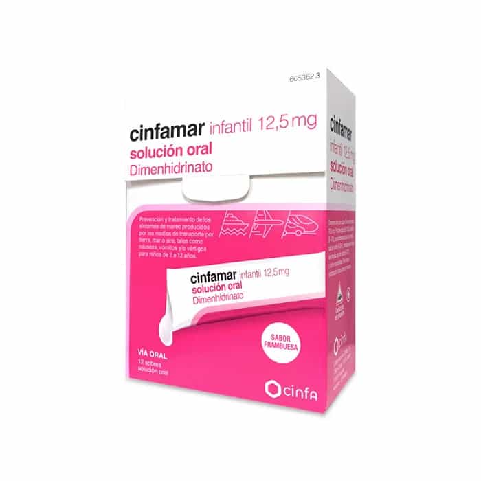 Imagen de Cinfamar Infantil 12,5 Mg Solución Oral 12 Sobres