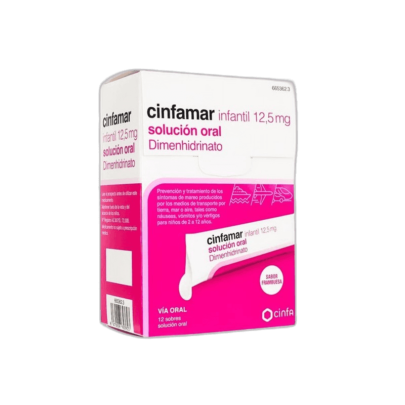 Imagen de CINFAMAR INFANTIL 12,5 mg 12 SOBRES SOLUCION ORAL 5 ml