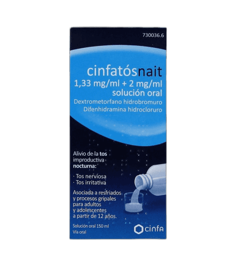 Imagen de CINFATOS NOCHE 1,33 mg/ml + 2 mg/ml SOLUCION ORAL 1 FRASCO 150 ml