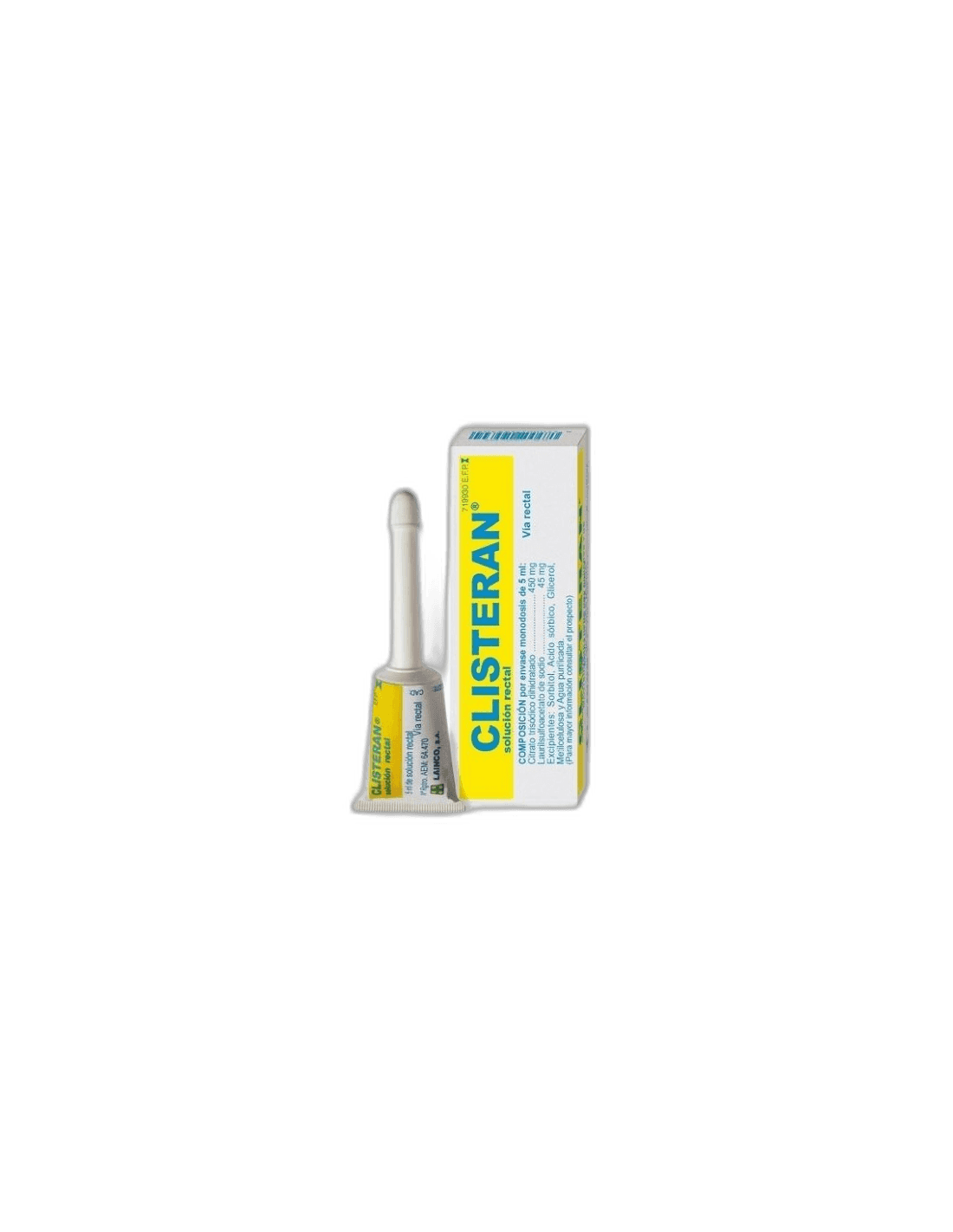 Imagen de CLISTERAN 450 mg/ml + 45 mg/ml SOLUCION RECTAL 1 ENEMA 5 ml