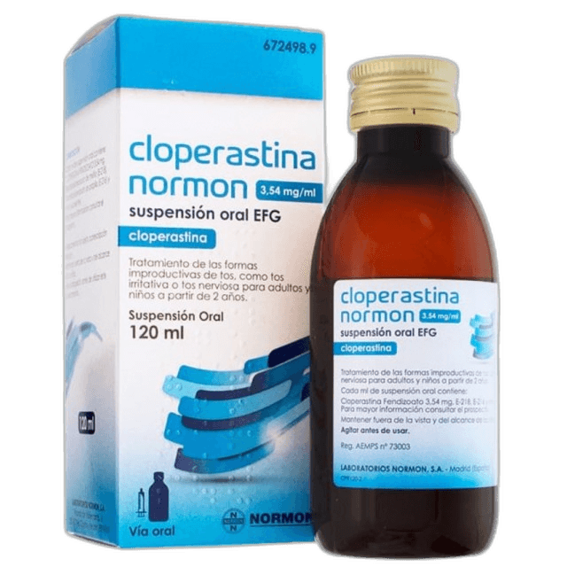 Imagen de CLOPERASTINA NORMON EFG 3,54 mg/ml SUSPENSION ORAL 1 FRASCO 120 ml