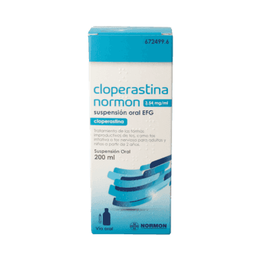 Imagen de CLOPERASTINA NORMON EFG 3,54 mg/ml SUSPENSION ORAL 1 FRASCO 200 ml