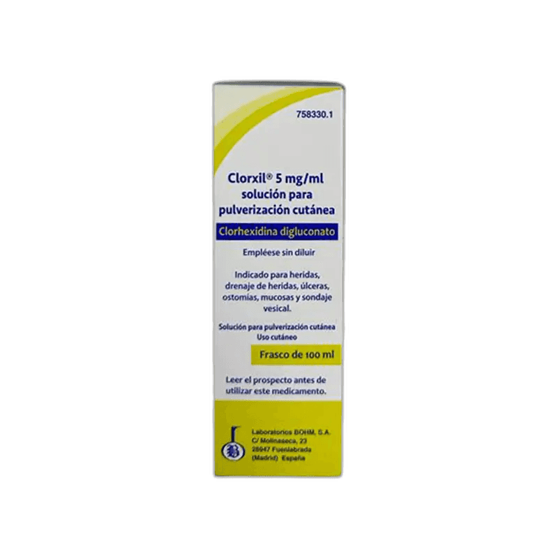 Imagen de CLORXIL 5 mg/ml SOLUCION PARA PULVERIZACION CUTANEA 1 FRASCO 100 ml