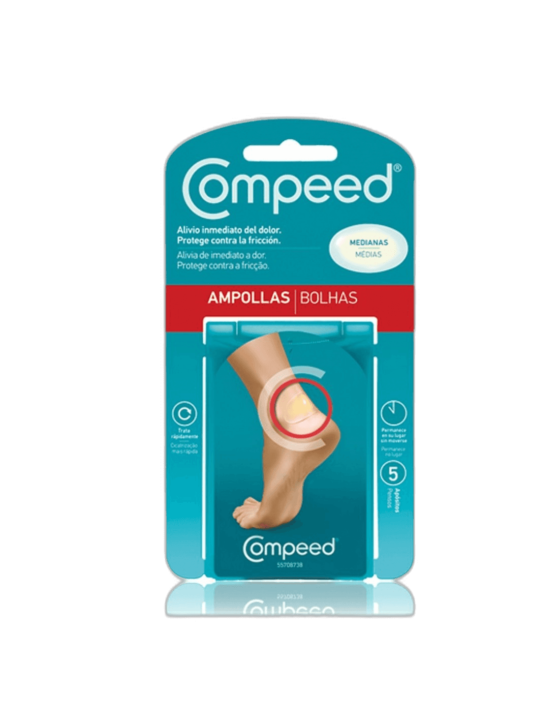 Imagen de COMPEED AMPOLLAS MEDIANO 5 UNIDADES.