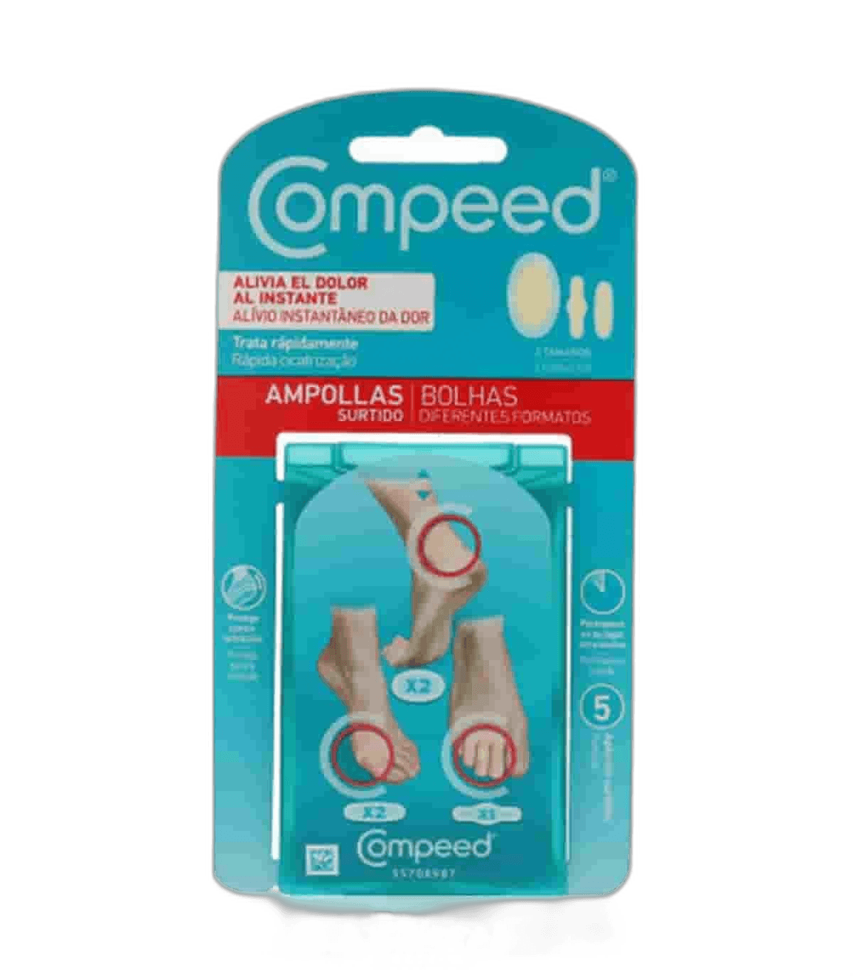 Imagen de COMPEED PACK MIXTO AMPOLLAS 5U 3 TAMAÑOS