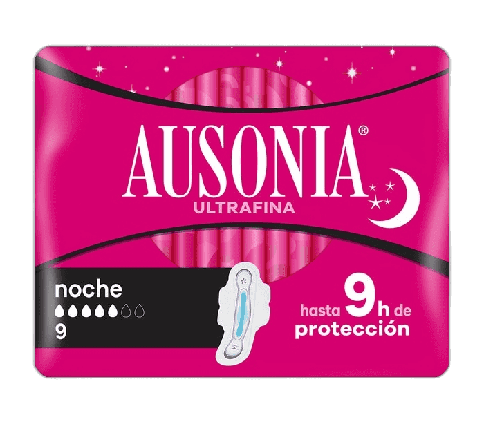 Imagen de COMPRESAS AUSONIA AIR DRY NOCHE ALAS 8 U