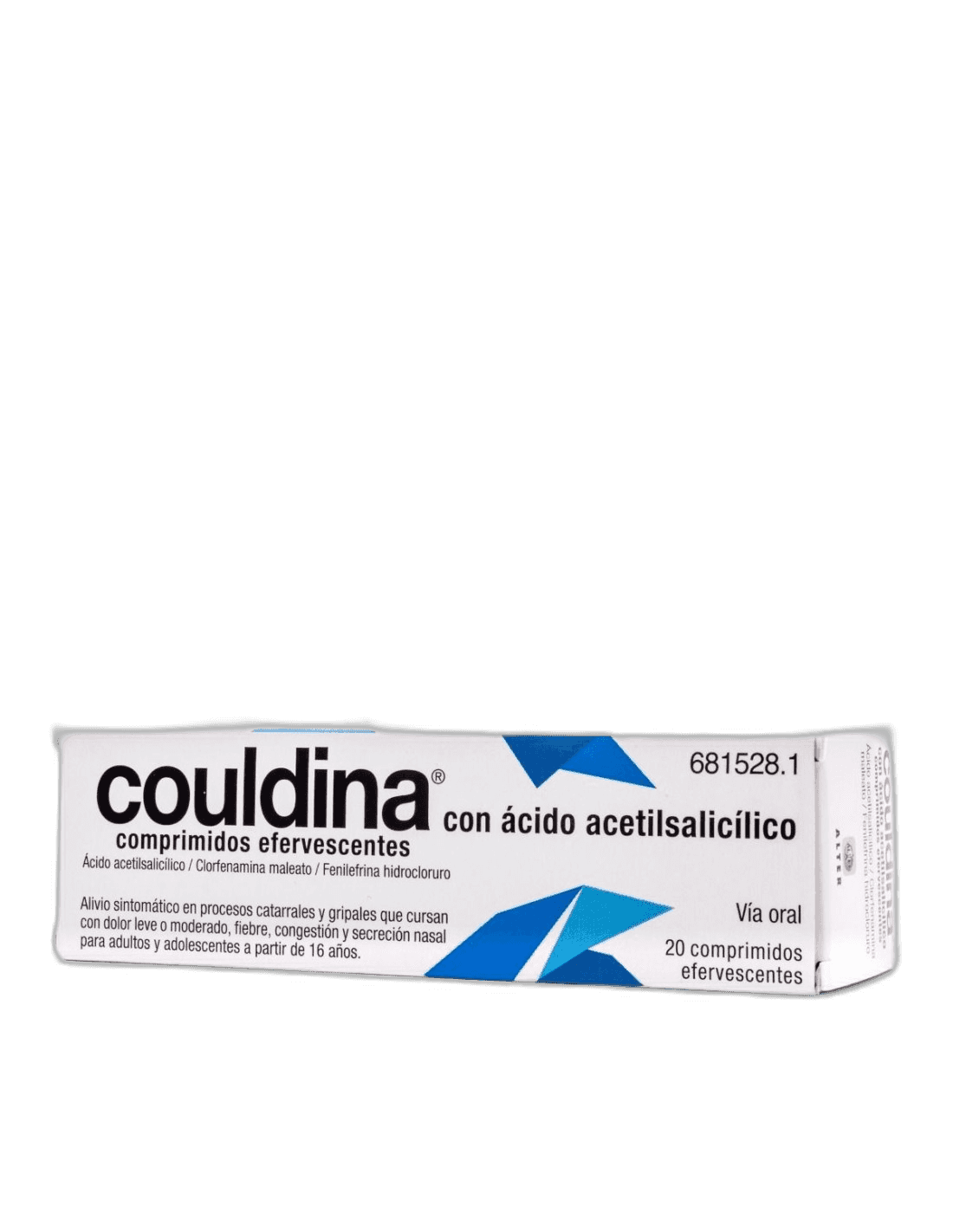 Imagen de COULDINA CON ACIDO ACETILSALICILICO 500 mg/2 mg/7,5 mg 20 COMPRIMIDOS EFERVESCENTES
