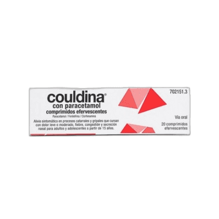Imagen de COULDINA CON PARACETAMOL 650 mg/4 mg/10 mg 20 COMPRIMIDOS EFERVESCENTES