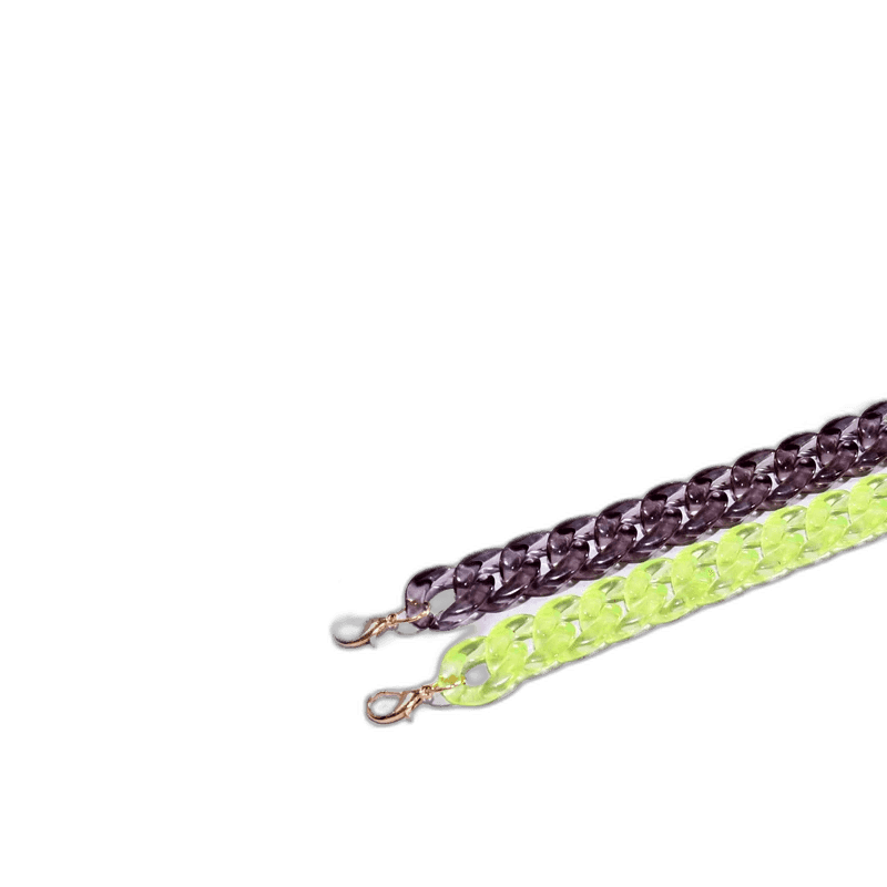 Imagen de CUELGA MASCARILLAS-GAFAS LILA CADENA RECTANGULAR