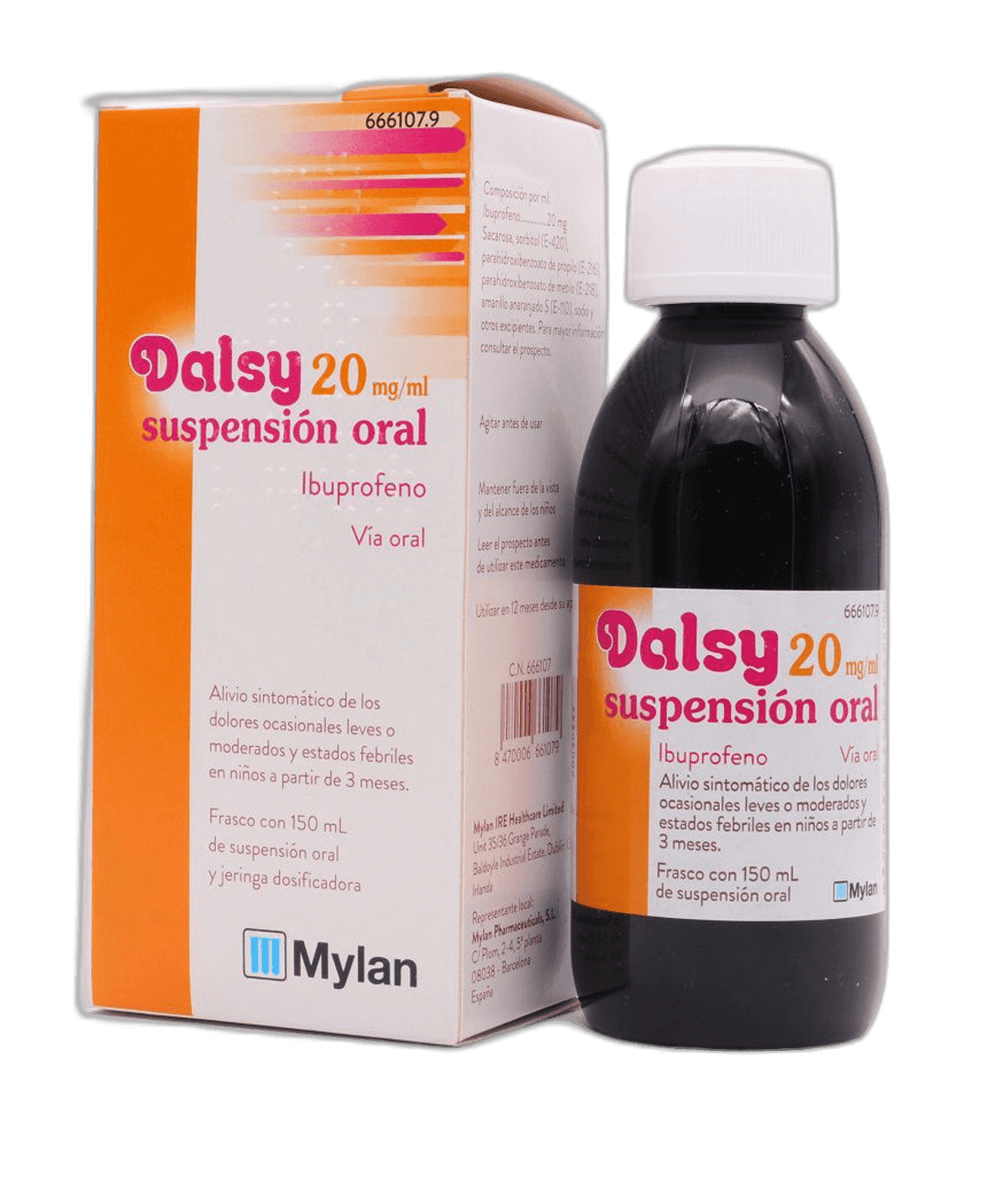 Imagen de DALSY 20 mg/ml SUSPENSION ORAL 1 FRASCO 150 ml