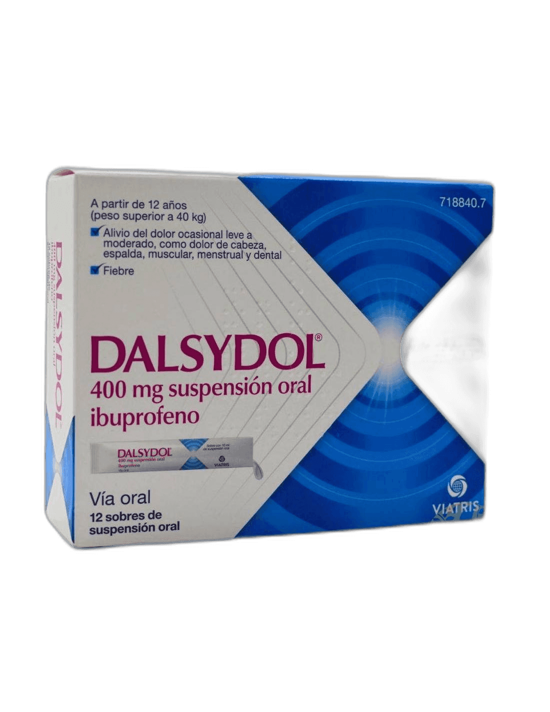 Imagen de DALSYDOL 400 mg 12 SOBRES SUSPENSION ORAL 10 ml