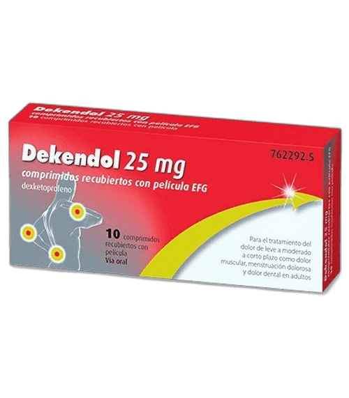 Imagen de DEKENDOL EFG 25 mg 10 COMPRIMIDOS RECUBIERTOS