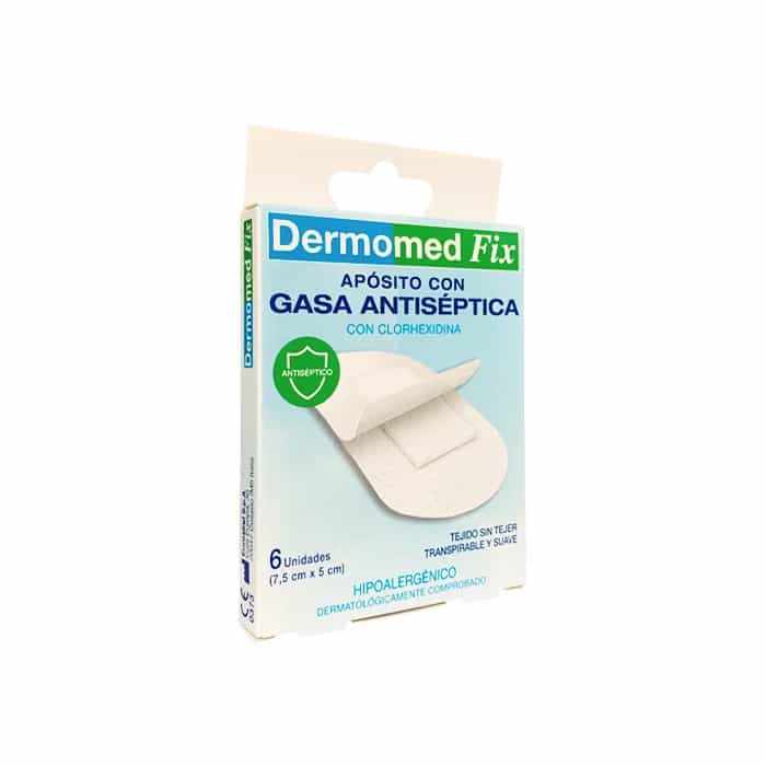 Imagen de Dermomed Fix Apósito Con Gasa Antiséptica 7,5x5 Cm 6 Uds