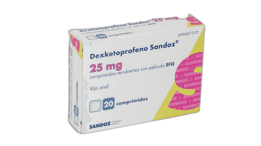 Imagen de DEXKETOPROFENO SANDOZ CARE 25 mg 10 COMPRIMIDOS RECUBIERTOS