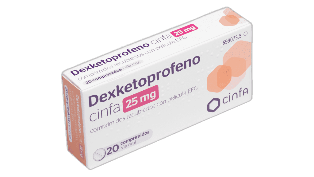 Imagen de DEXKETOPROFENO TEVAGEN 25 mg 10 COMPRIMIDOS RECUBIERTOS CON PELICULA
