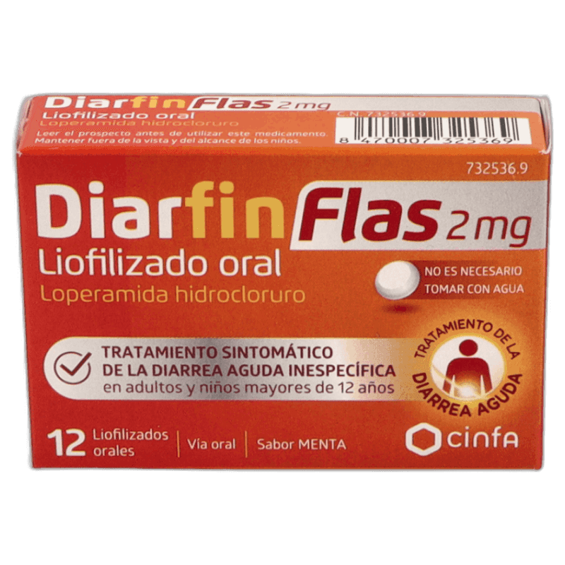 Imagen de DIARFIN FLAS 2 mg 12 LIOFILIZADOS ORALES