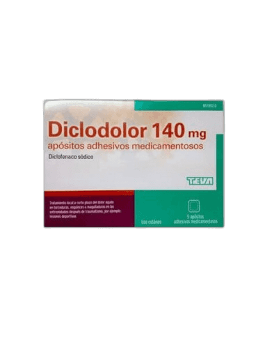 Imagen de DICLODOLOR 140 mg 5 APOSITOS ADHESIVOS MEDICAMENTOSOS