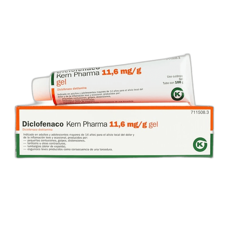 Imagen de DICLOFENACO KERN PHARMA 11,6 mg/g GEL CUTANEO 1 TUBO 60 g
