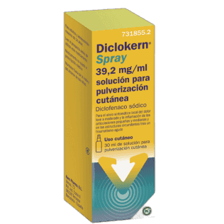Imagen de DICLOKERN SPRAY 39,2 mg/ml SOLUCION PARA PULVERIZACION CUTANEA 1 FRASCO 30 ml (150 pulverizaciones)