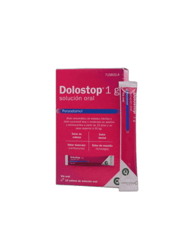 Imagen de DOLOSTOP 1 g 10 SOBRES SOLUCION ORAL 10 ml