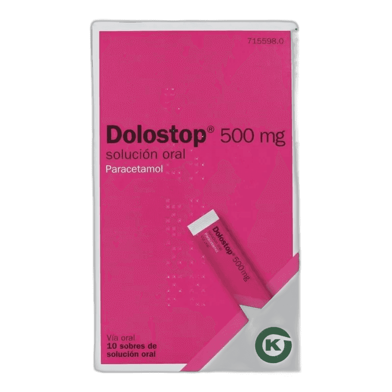Imagen de DOLOSTOP 500 mg 10 SOBRES SOLUCION ORAL 10 ml