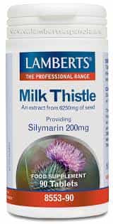 Imagen de MILK THISTLE CARDO MARIANO 200MG LAMBERTS 90 TABLETAS