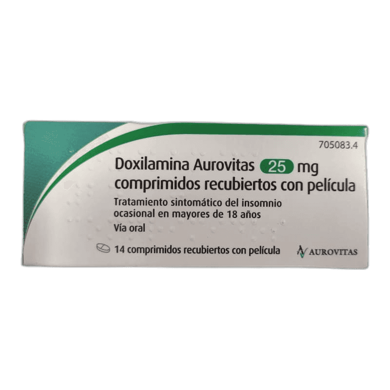 Imagen de DOXILAMINA AUROVITAS 25 mg 14 COMPRIMIDOS RECUBIERTOS
