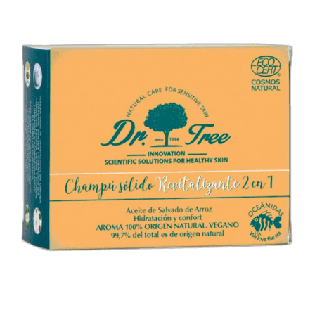 Imagen de DR. TREE CHAMPU SOLIDO 2 EN 1 REVITALIZANTE 1 PASTILLA 75 G