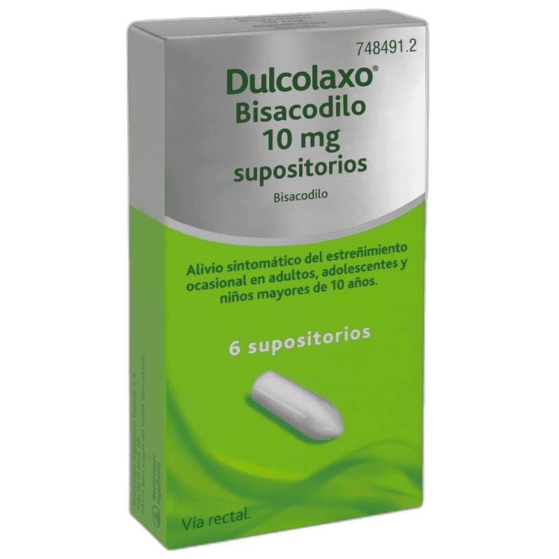 Imagen de DULCOLAXO BISACODILO 10 mg 6 SUPOSITORIOS