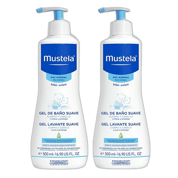 Imagen de DUPLO MUSTELA GEL LAVANTE SUAVE 40% 2 UNIDAD 500 ML