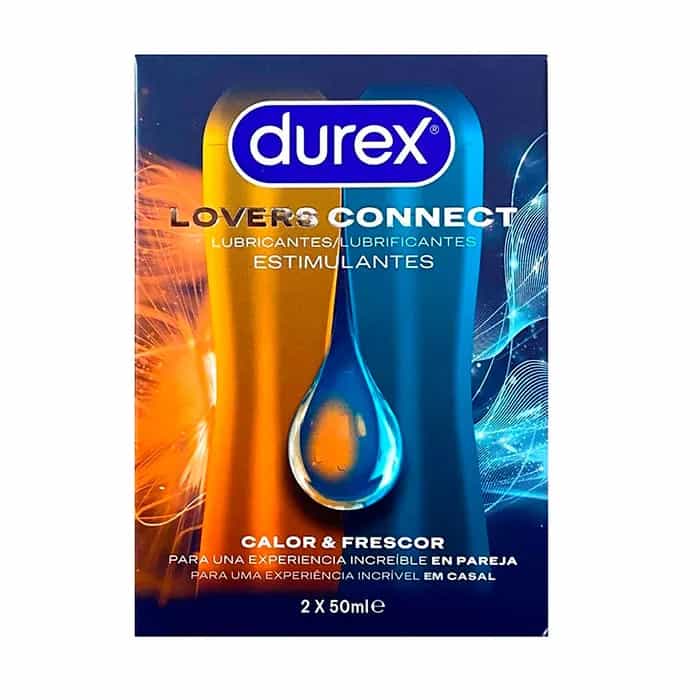Imagen de Durex Lovers Connect Lubricantes Estimulantes Calor & Frescor 2x50 Ml