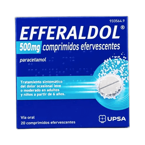Imagen de EFFERALDOL 500 mg 20 COMPRIMIDOS EFERVESCENTES