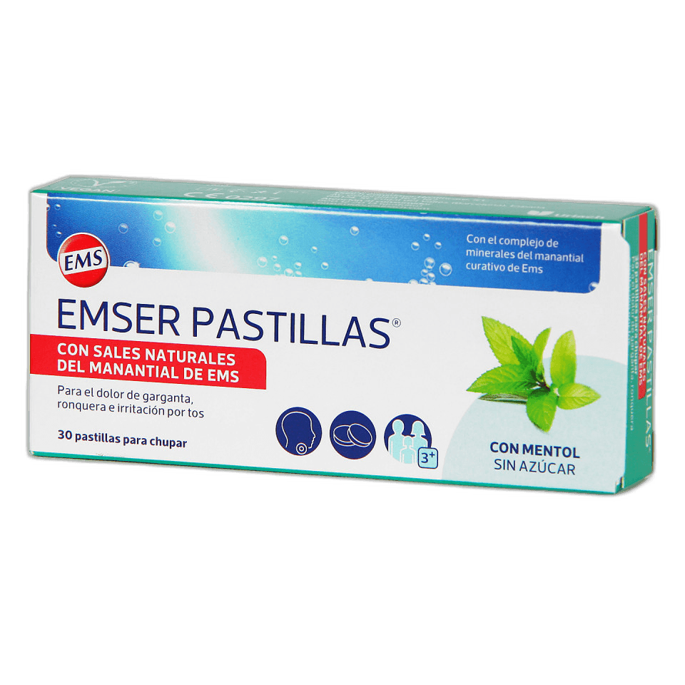 Imagen de EMSER CON MENTOL SIN AZUCAR 30 PASTILLAS PARA CHUPAR