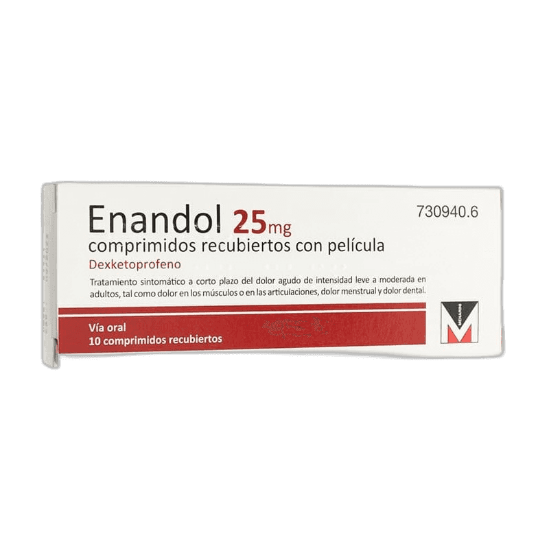 Imagen de ENANDOL 25 mg 10 COMPRIMIDOS RECUBIERTOS