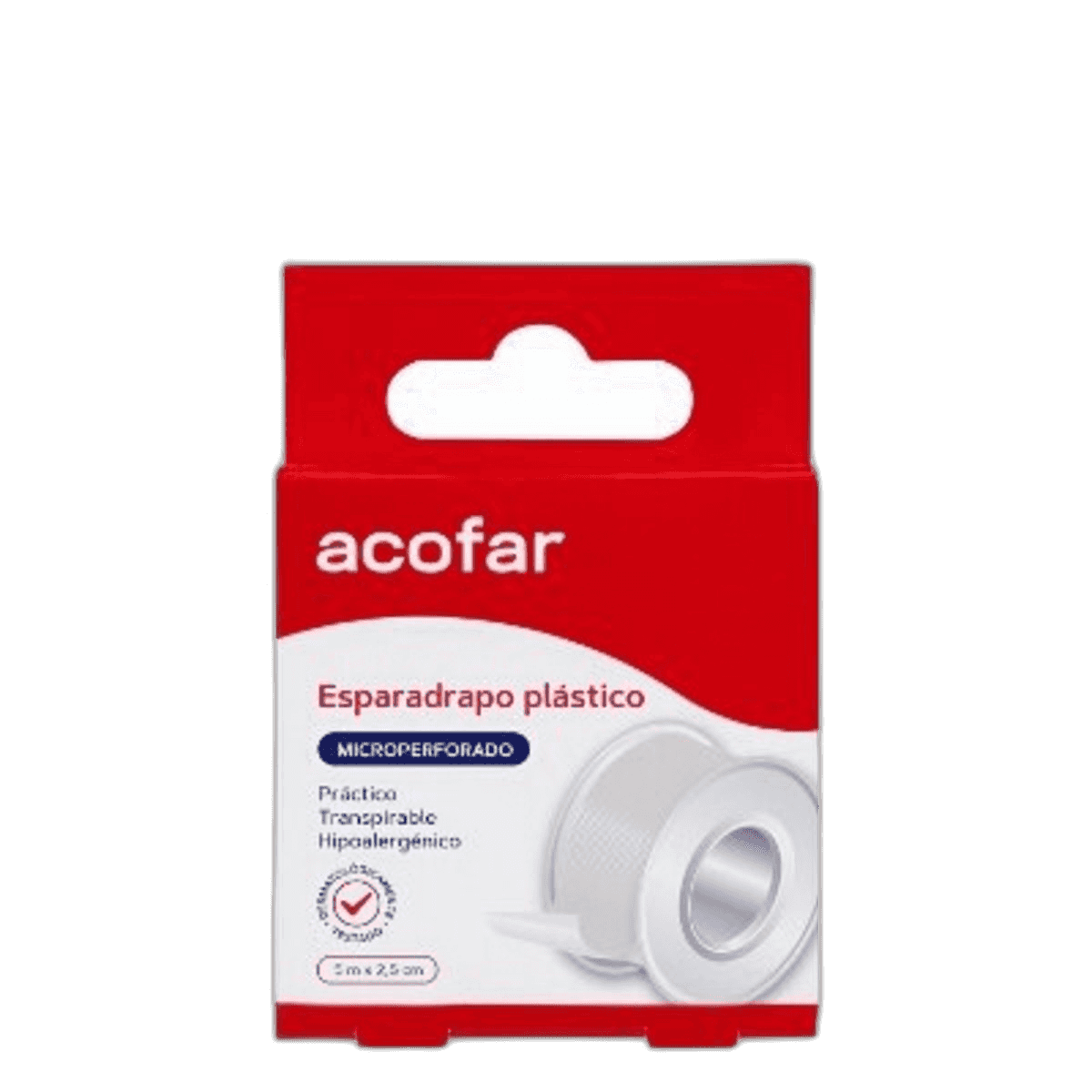 Imagen de ESPARADRAPO ACOFAR MICROPERFORADO PLASTICO 1 UNIDAD 5 M X 2,